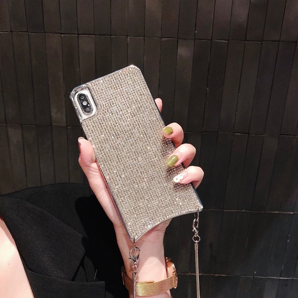 Studded Rhinestone Sparkle Crossbody iPhone Case - Picture 2 of 5